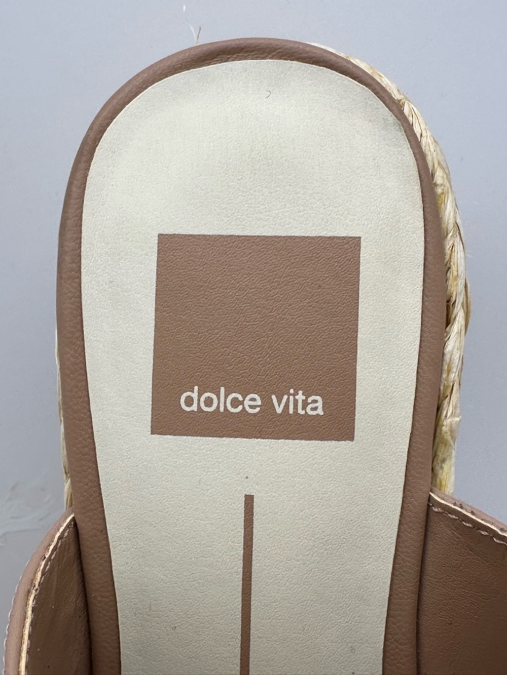 Dolce Vita Raffia Woven Platform Wedge Sandals Coastal Resort Vacation Size 7 - Picture 9 of 12